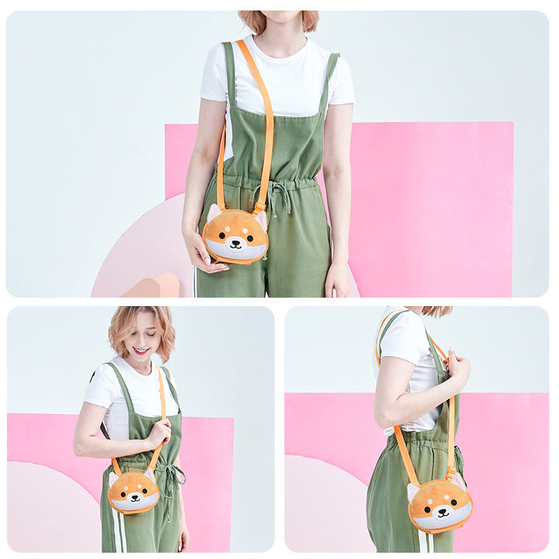 "Cute Shiba Inu Cartoon Crossbody Bag for Kids | Stylish Children’s Bag"