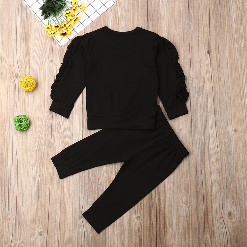 Newborn Baby Boys & Girls 2Pcs Outfit | Long Sleeve Ruffle Jumper & Pants