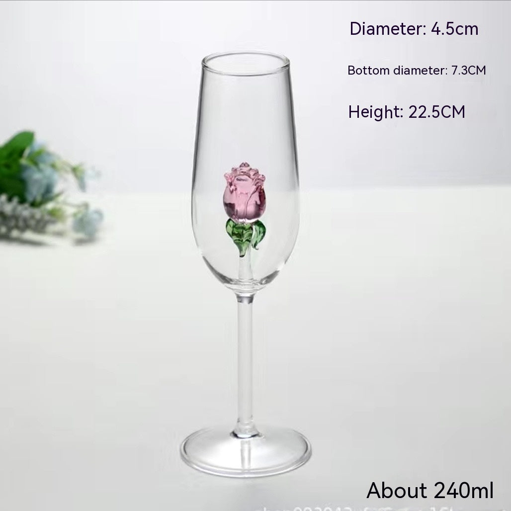 Rose Champagne Glass | Elegant & Simple Glass for Special Occasions