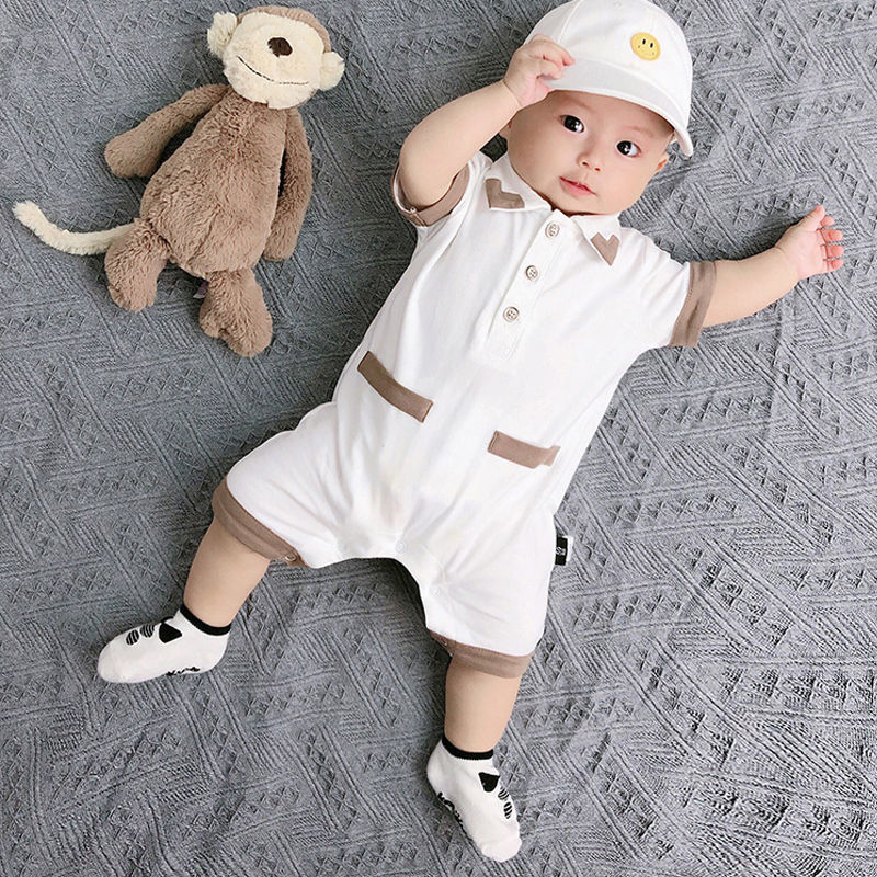 Newborn Baby Summer Jumpsuit | Cotton Half Sleeve Romper for Comfort
