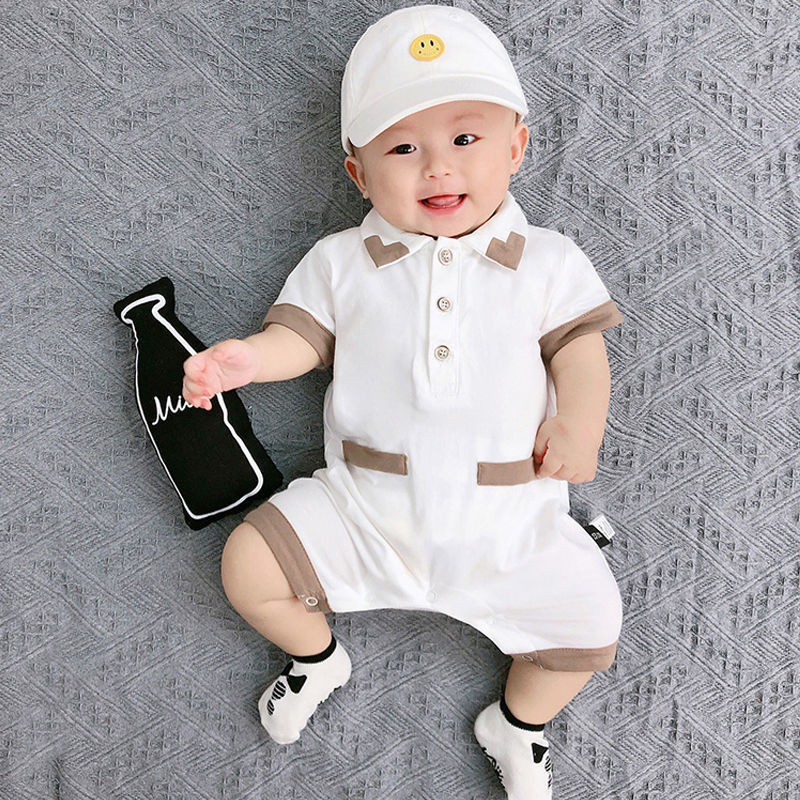 Newborn Baby Summer Jumpsuit | Cotton Half Sleeve Romper for Comfort