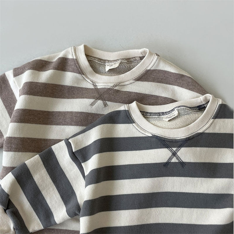 Baby Cotton Striped Sweater Jumpsuit Romper | Comfortable Baby Outfit"