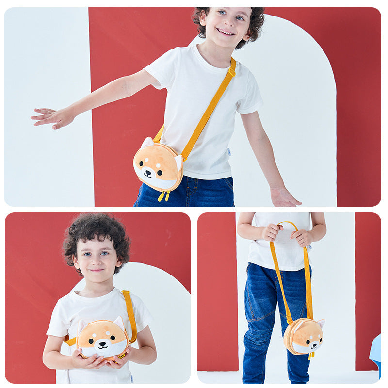 "Cute Shiba Inu Cartoon Crossbody Bag for Kids | Stylish Children’s Bag"
