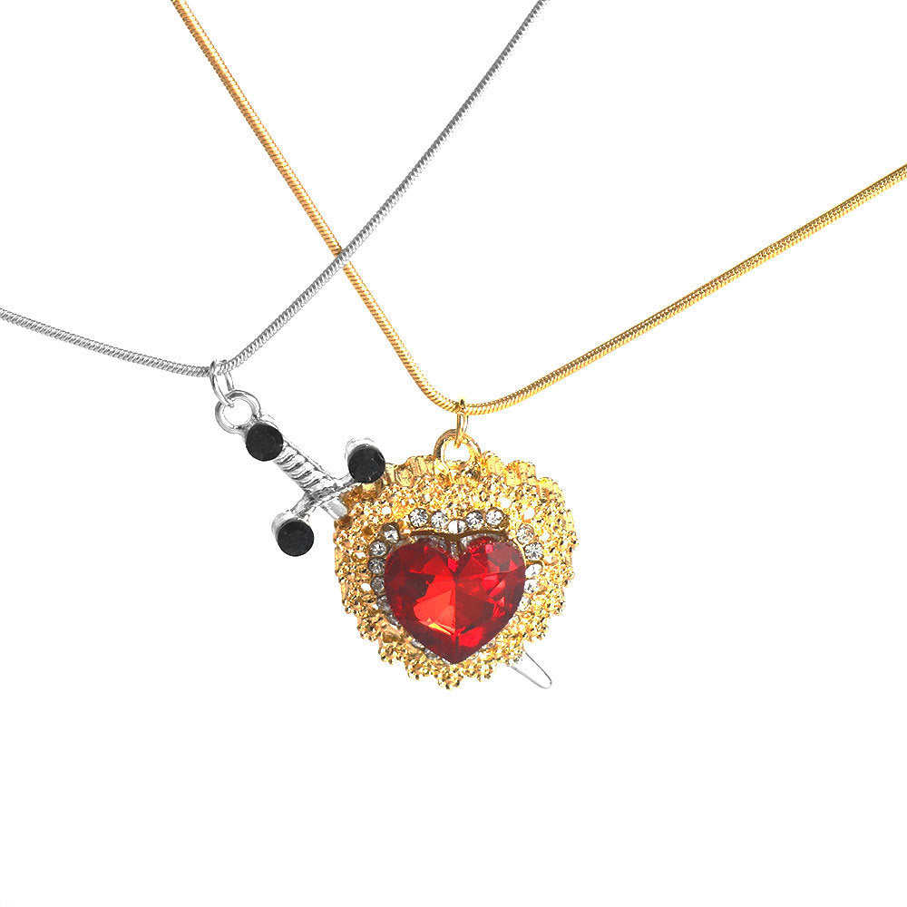 "Heart-shaped Pendant Love Necklace | Diamond-Embedded Creative Fashion Jewelry"