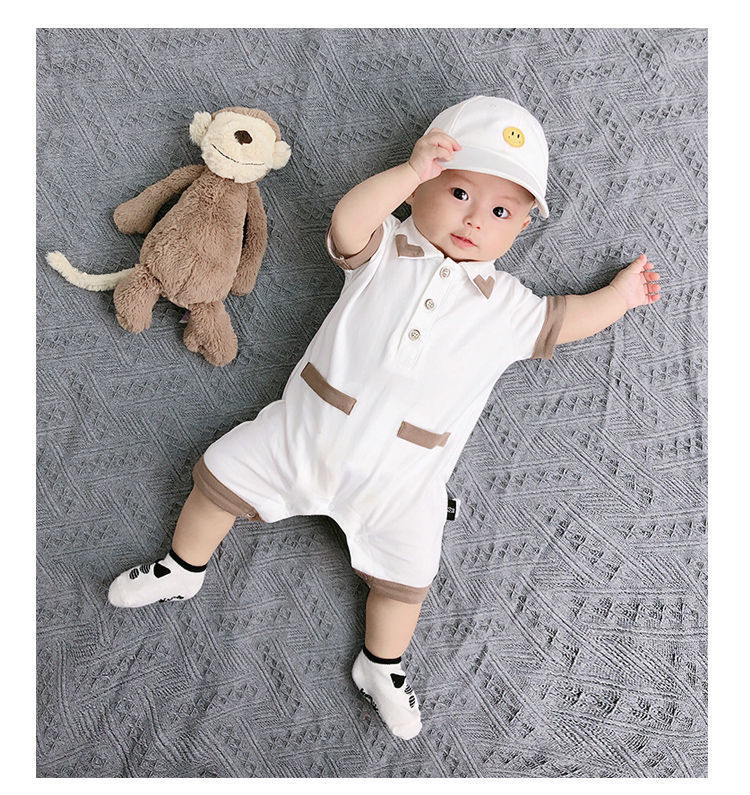 Newborn Baby Summer Jumpsuit | Cotton Half Sleeve Romper for Comfort
