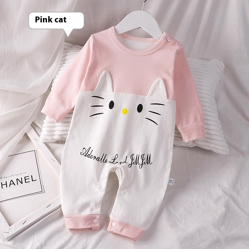 "Autumn Pure Cotton Baby Rompers Pajamas | Soft, Cozy Baby Sleepwear"