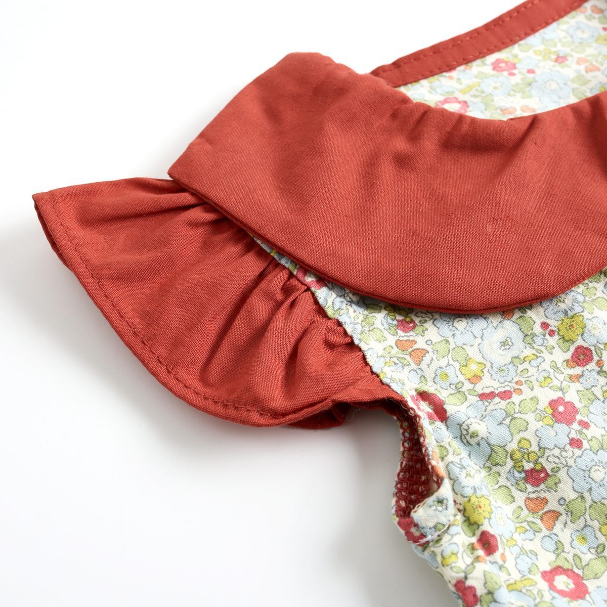 "Baby Short Sleeve Floral Rompers | Color Matching Baby Outfit"