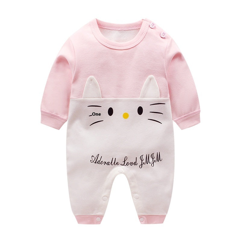 "Autumn Pure Cotton Baby Rompers Pajamas | Soft, Cozy Baby Sleepwear"