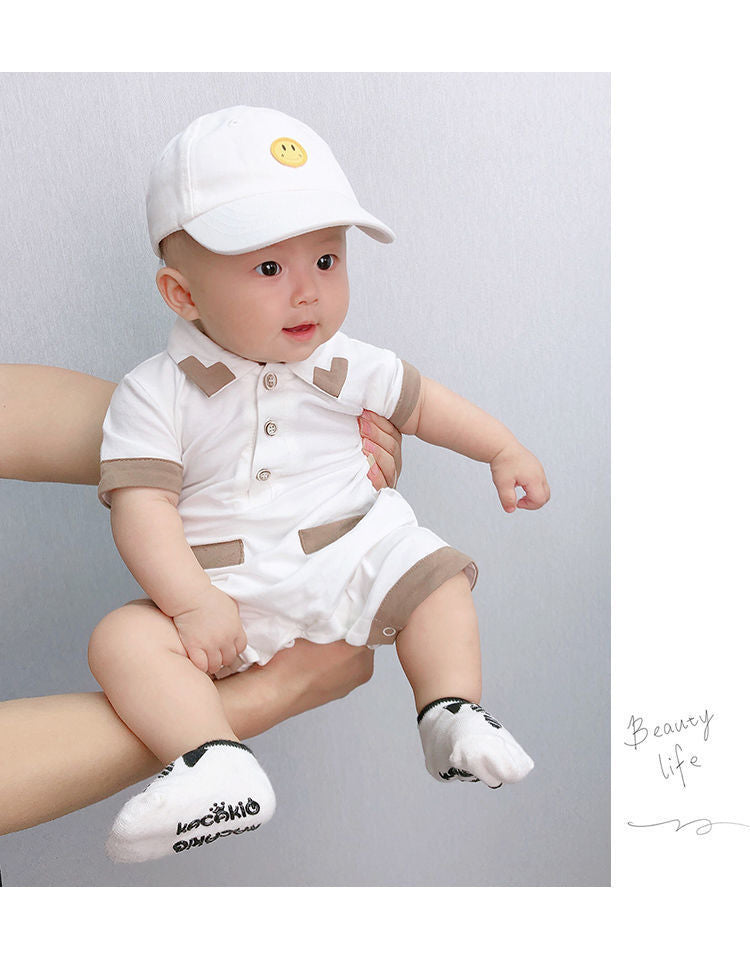 Newborn Baby Summer Jumpsuit | Cotton Half Sleeve Romper for Comfort