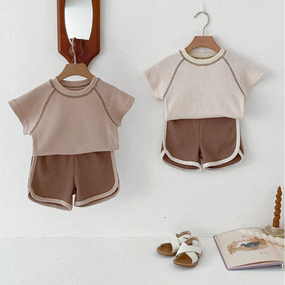 Clothes For Babies Summer Unisex Baby Short Sleeve Outfit Top Shorts